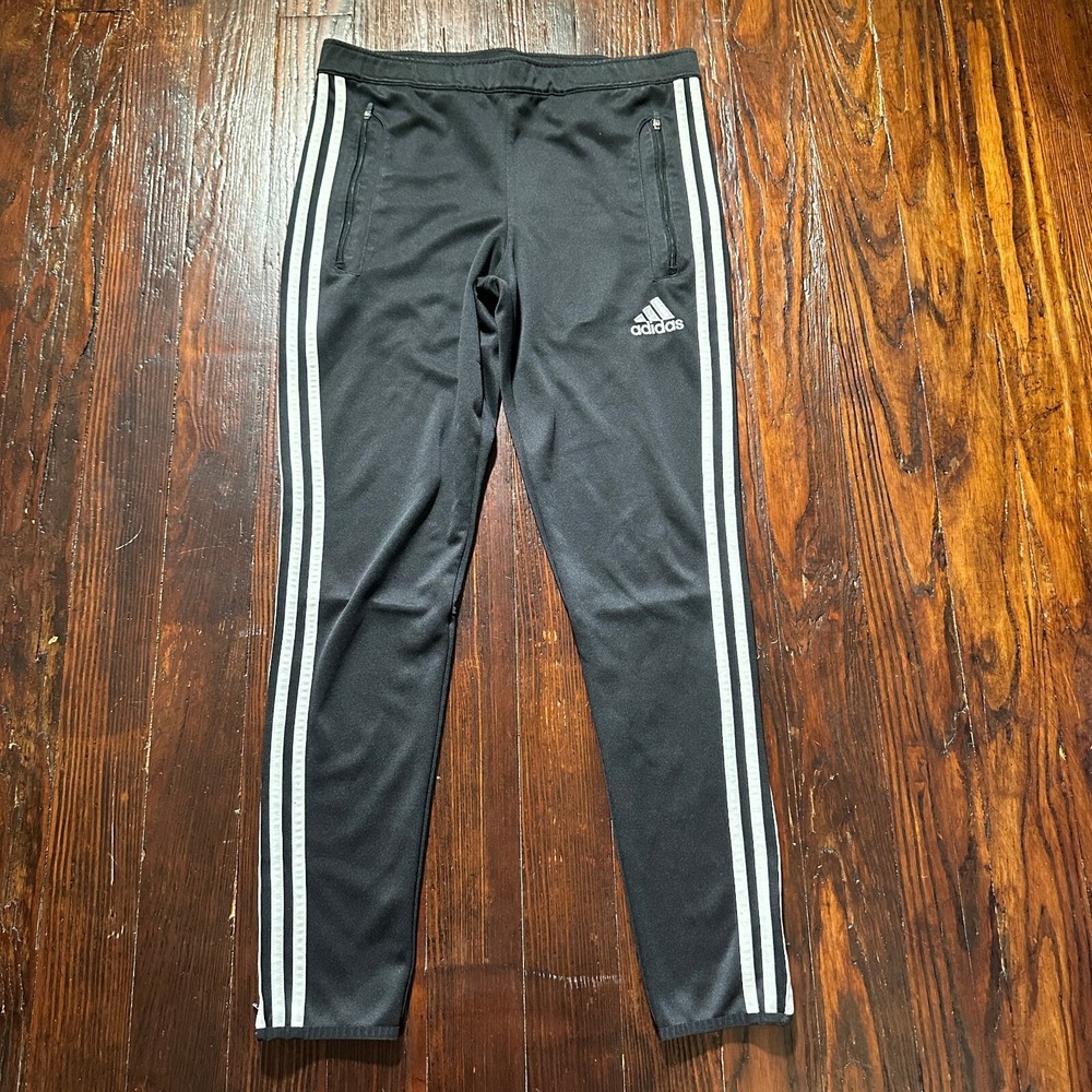 Adidas Track Pants Womens Small Black Tapered Climacool‎ Athleisure